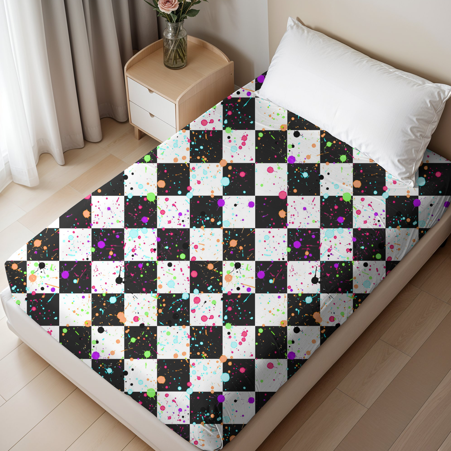 Rebel Raceway Twin Fitted Sheet- Splatter LF RTS