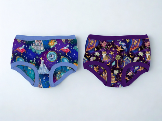 Magic Carpet Ride & Glass Slipper 2 Pack Girls’ Underwear- Royalty RTS