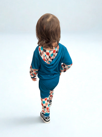 Fallin’ for Checks Boy’s Kid Hoodie/Jogger Set- RTS