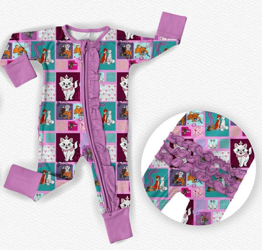 Alley Cats Ruffle Zippy- Patchwork RTS