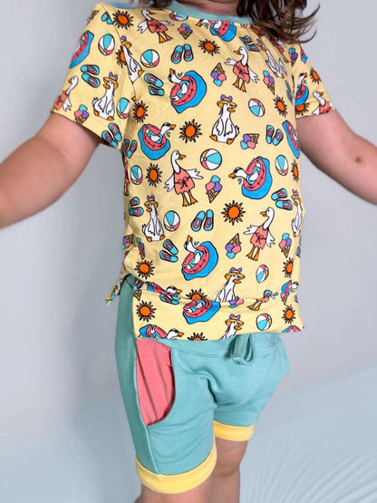 Summer Goose Kids Tee & Short Set- RTS