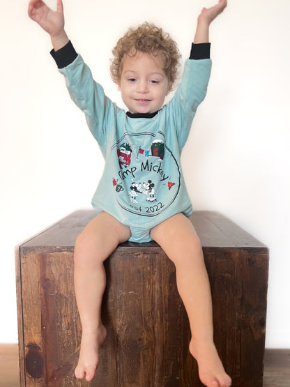 Camp Mickey Bubble Romper- Xmas RTS