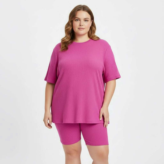 Malibu Women’s Oversized Tee & Biker Short Set- Mother’s Day Pre-Order