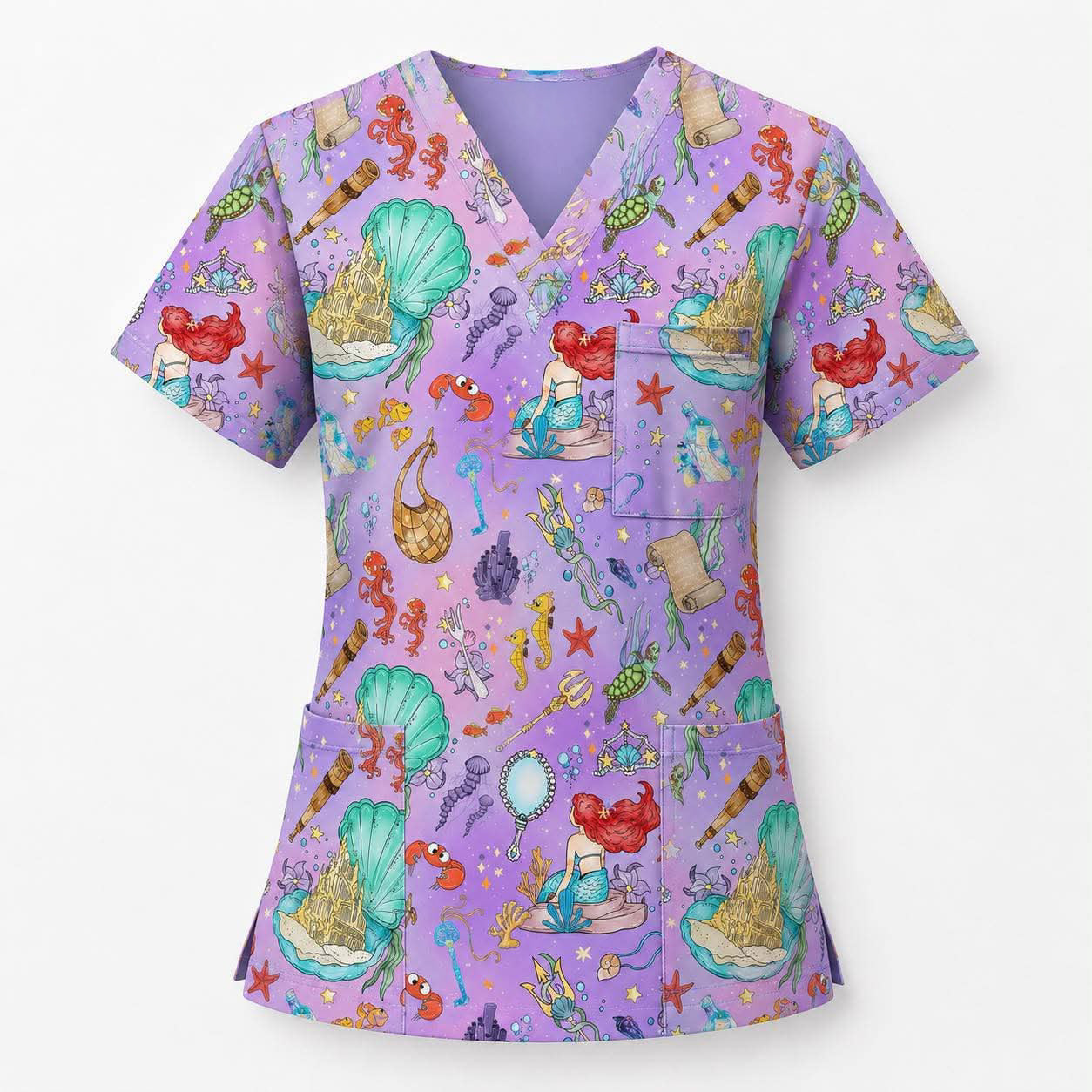 Dinglehopper Women’s Scrub Top- Royalty Pre-Order
