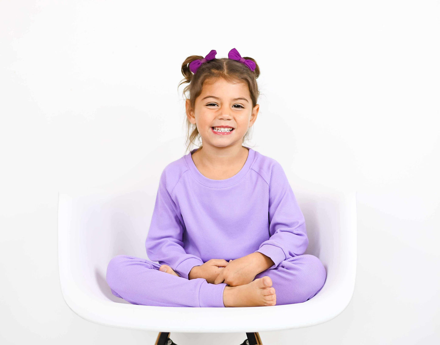 Moonlit Violet Ribbed Jogger Set- Fall RTS