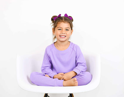 Moonlit Violet Ribbed Jogger Set- Fall RTS