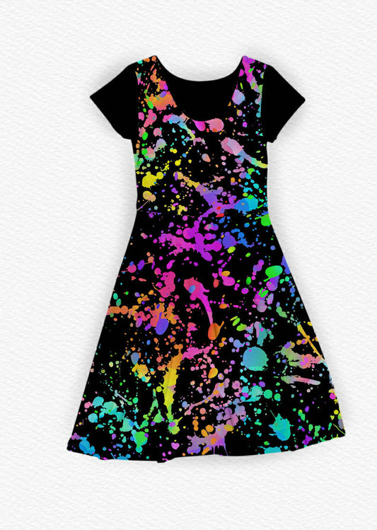 Colorful Chaos Woman’s Twirl- RTS