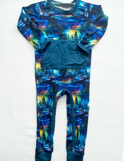 Northern Glow Adaptive Crescent Zip Romper - RTS
