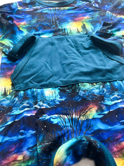 Northern Glow Adaptive Crescent Zip Romper - RTS