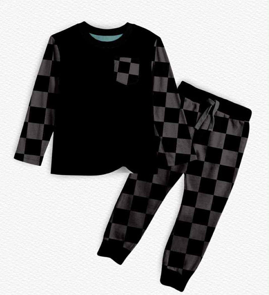Night Grid Jogger Set- RTS