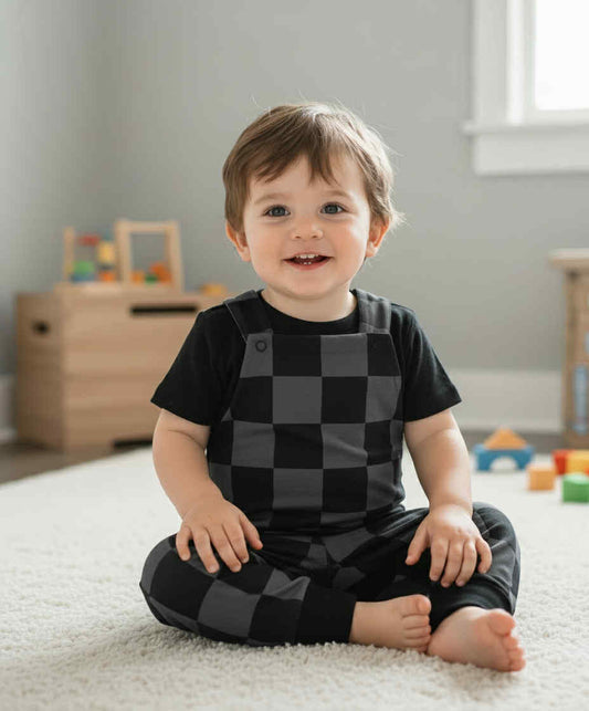 Night Grid Overalls with Tee- RTS