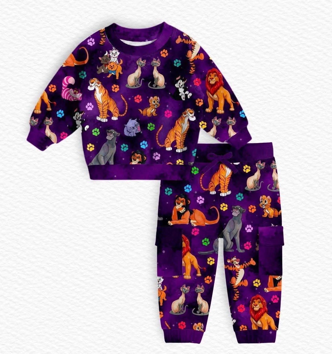 Feral Felines Crewneck w/ Jogger Set- Magic Day LF Pre-Order