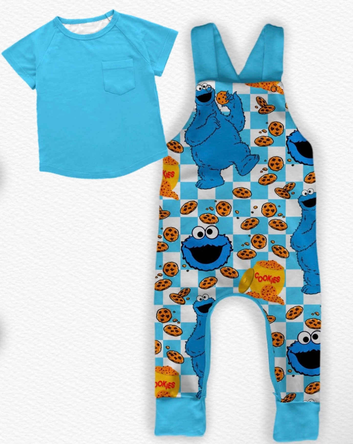 Me Love Cookies Kids Overalls w/ Tee- Street Friends Pre-Order