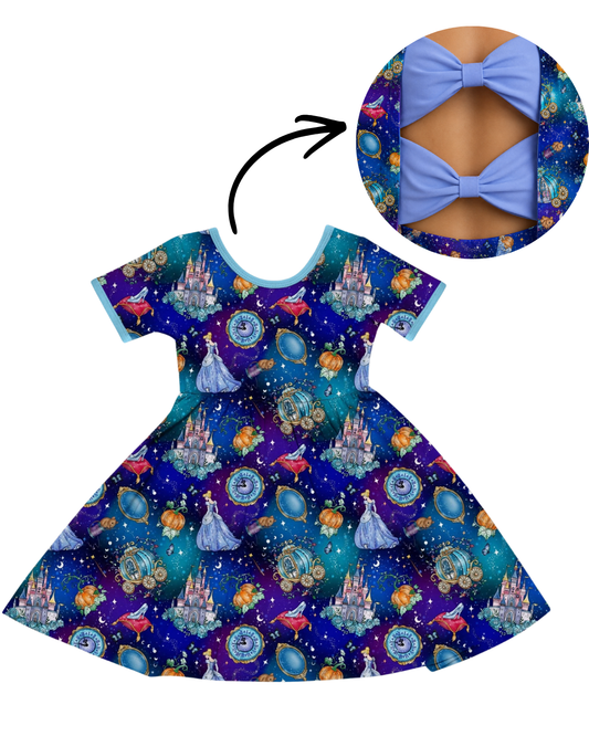 Glass Slipper Bow Back Twirl- Royalty Pre-Order
