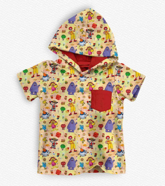 Drive-Thru Dreams Kids Hooded Pocket Tee- Snacks RTS