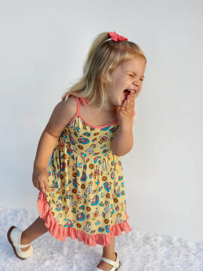 Summer Goose Tie Strap Twirl- RTS
