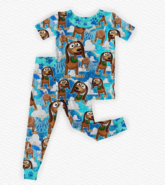 Skyline Slink Short Sleeve/Pant Pj Set- LF Dog RTS