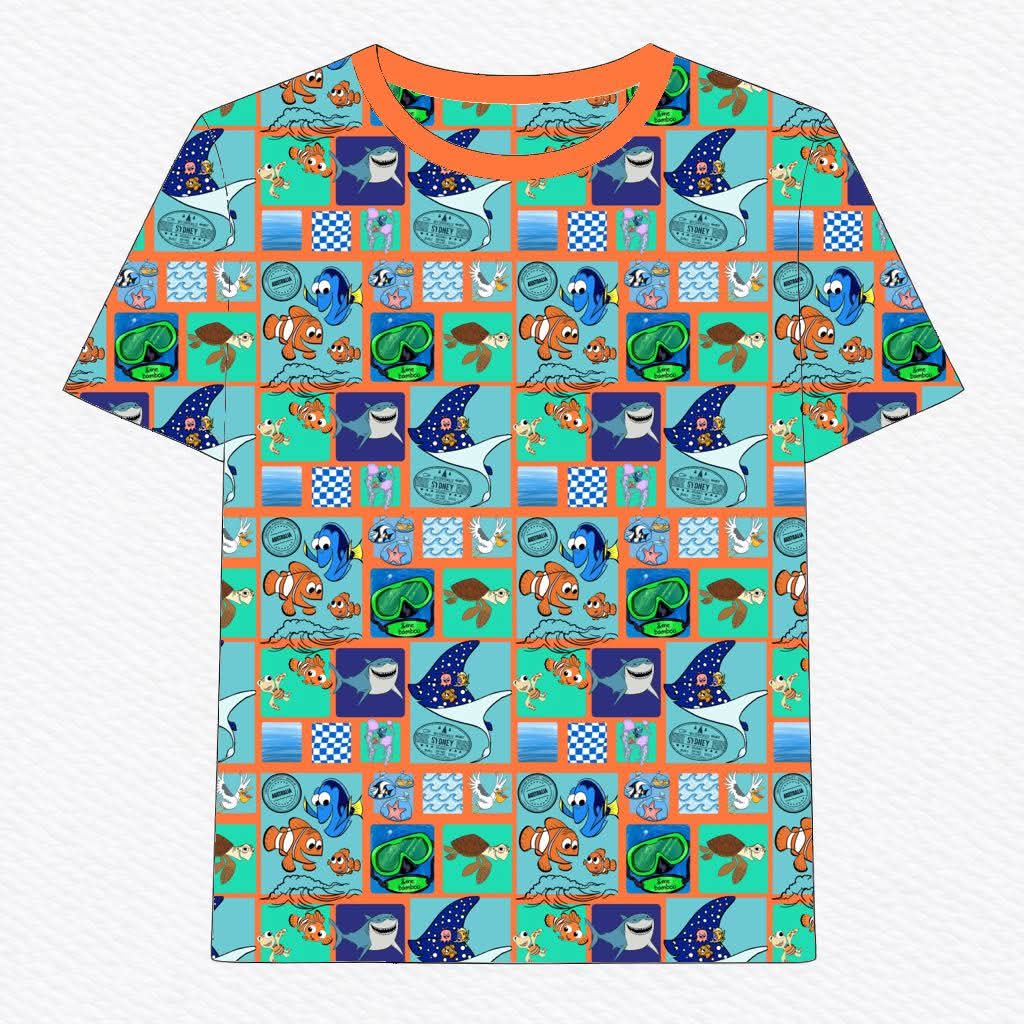 Shark Bait Oversized Unisex Tee- Patchwork Pre-Order