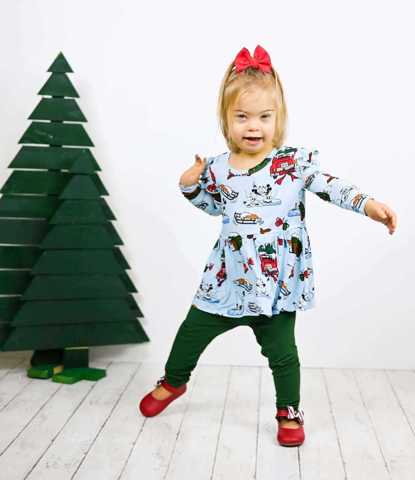 Alpine Mickey Peplum Set- Xmas RTS