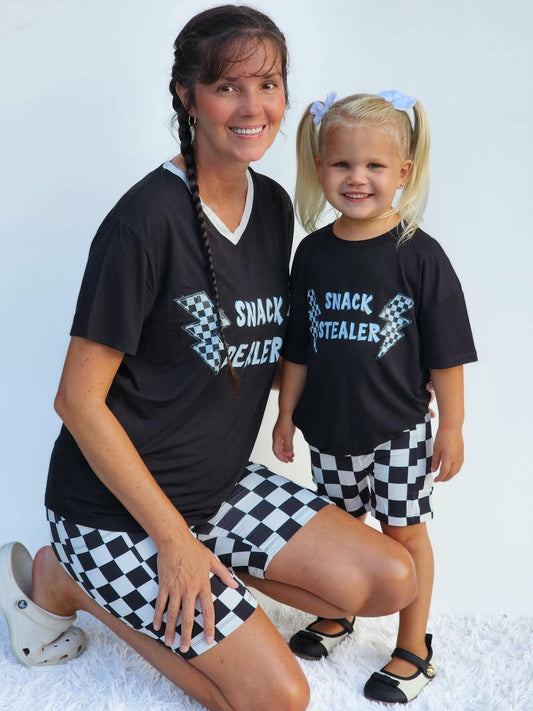 Snack Dealer Women’s Oversized Tee & Biker Short Set- Snacks RTS
