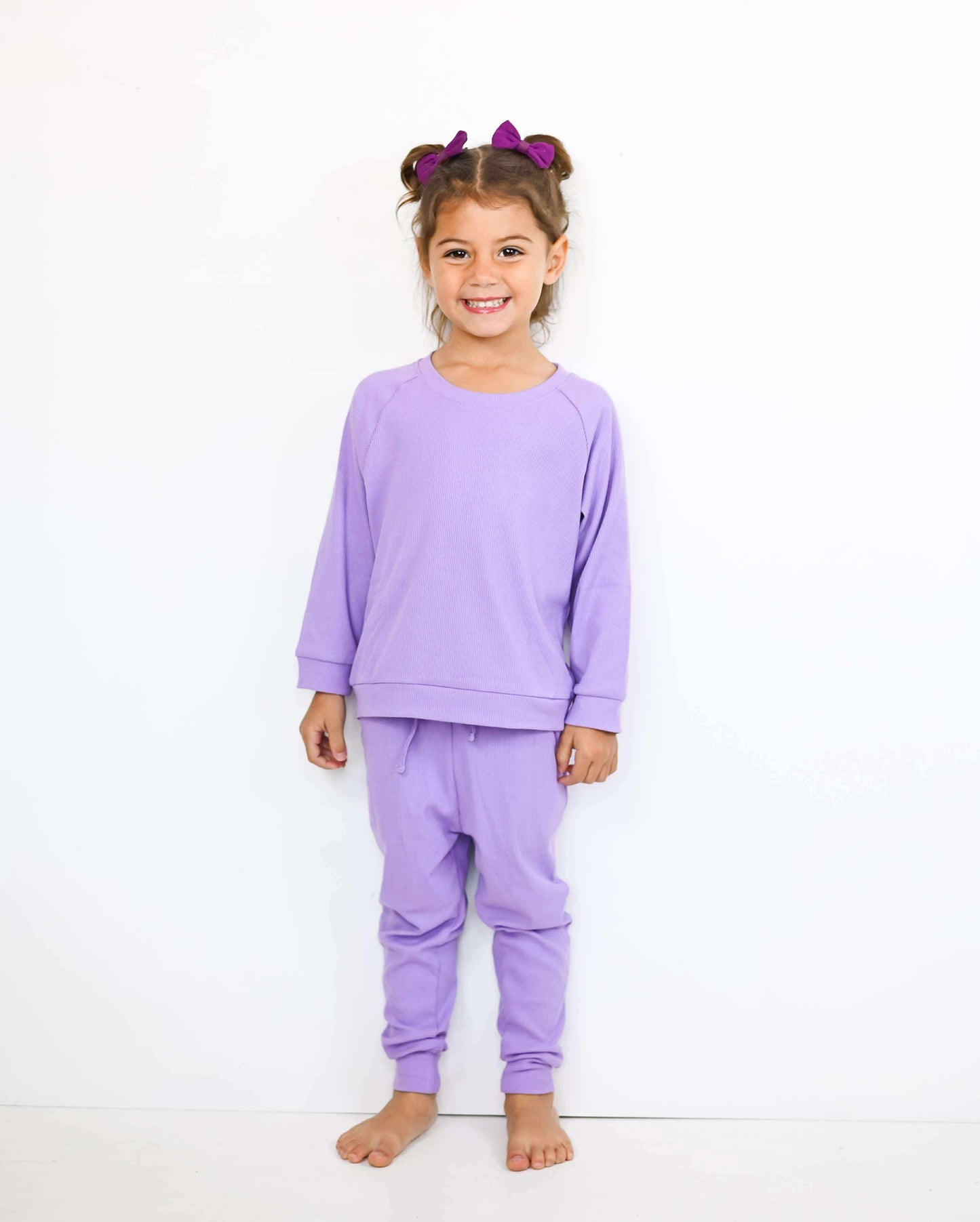 Moonlit Violet Ribbed Jogger Set- Fall RTS
