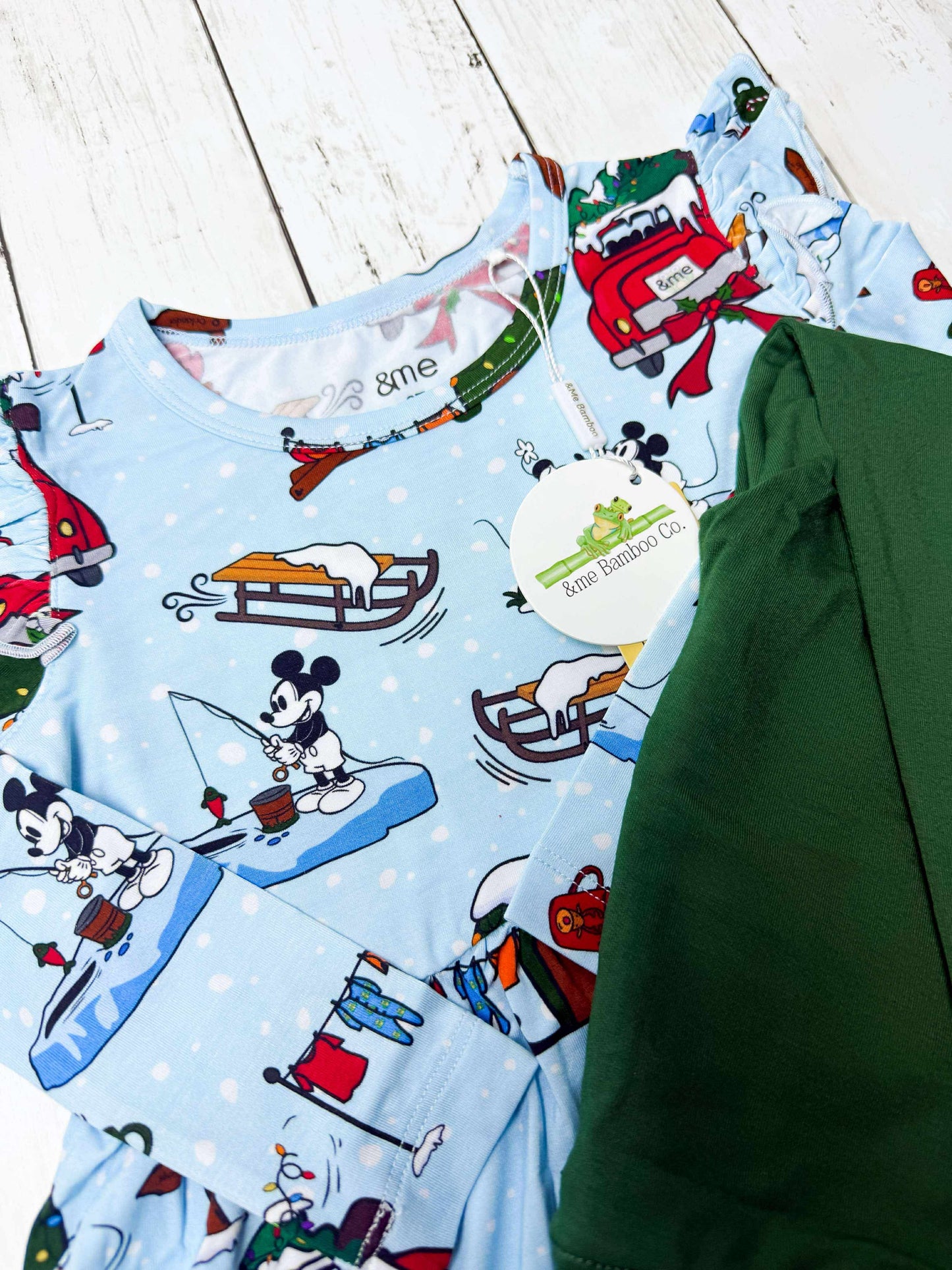 Alpine Mickey Peplum Set- Xmas RTS