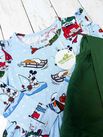 Alpine Mickey Peplum Set- Xmas RTS