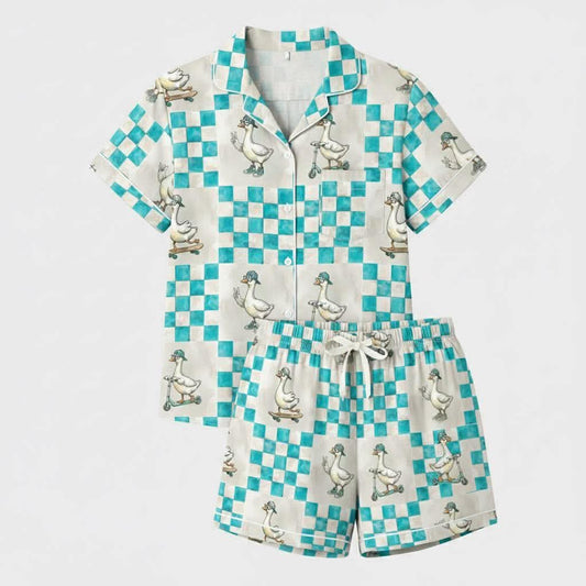 Silly Goose Women’s Tee & Short Pj Set- Mama Checks Pre-Order