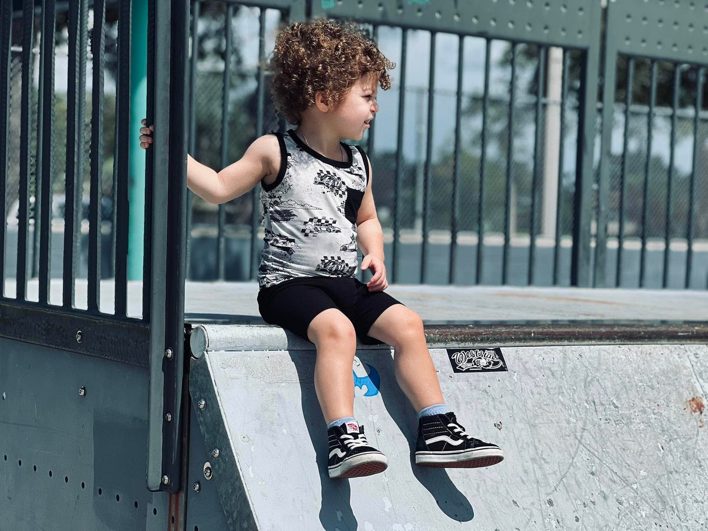 Full Throttle Kids Tank & Short Set- Tiny Rebel RTS