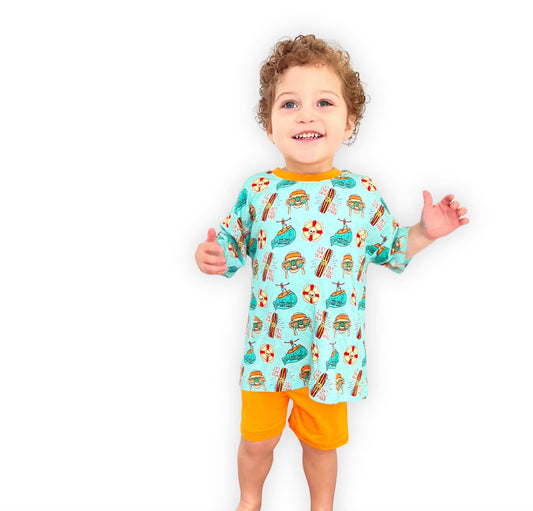 High Tides Kids Oversized Tee & Short Set- Beach Vibes Pre-Sale