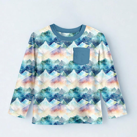Denali Long Sleeve Pocket Tee- Winter Blues Pre-Order