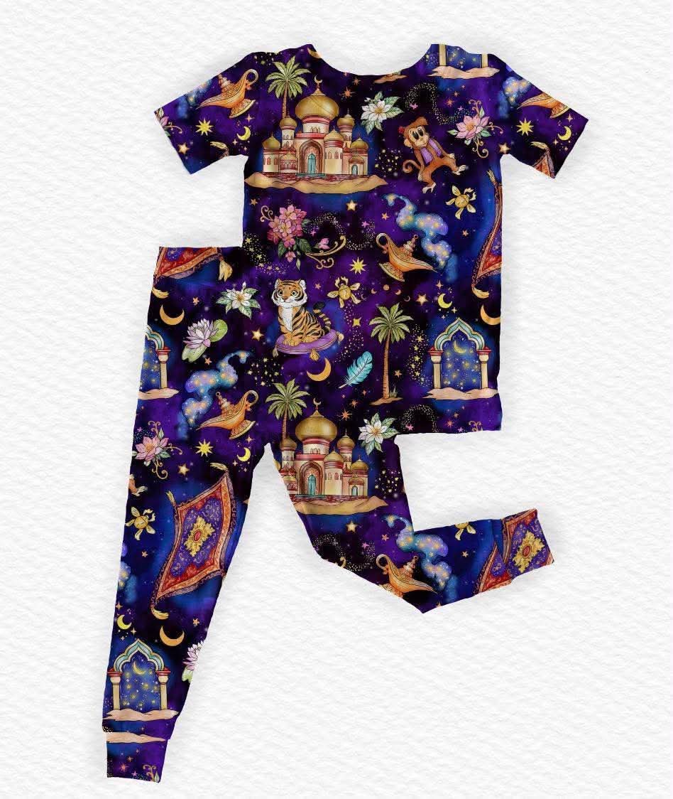 Magic Carpet Ride Short Sleeve/Pant Pj Set- Royalty Pre-Order