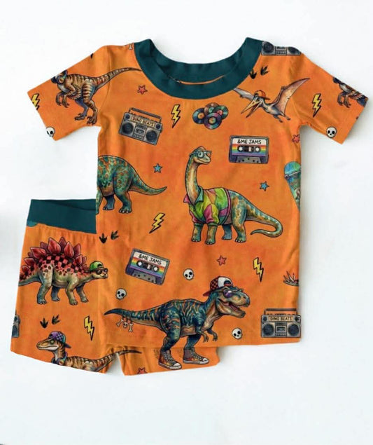 Jurassic Jams Short Sleeve/Short Pj Set- Dino Pre-Order