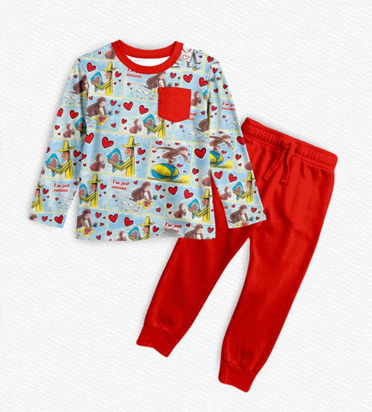 Curious Hearts Kids Terry Jogger Set- Valentines RTS