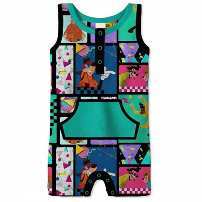 World Tour ‘95 Peek A Boo Adaptive Tank Shortie- Patchwork Pre-Order