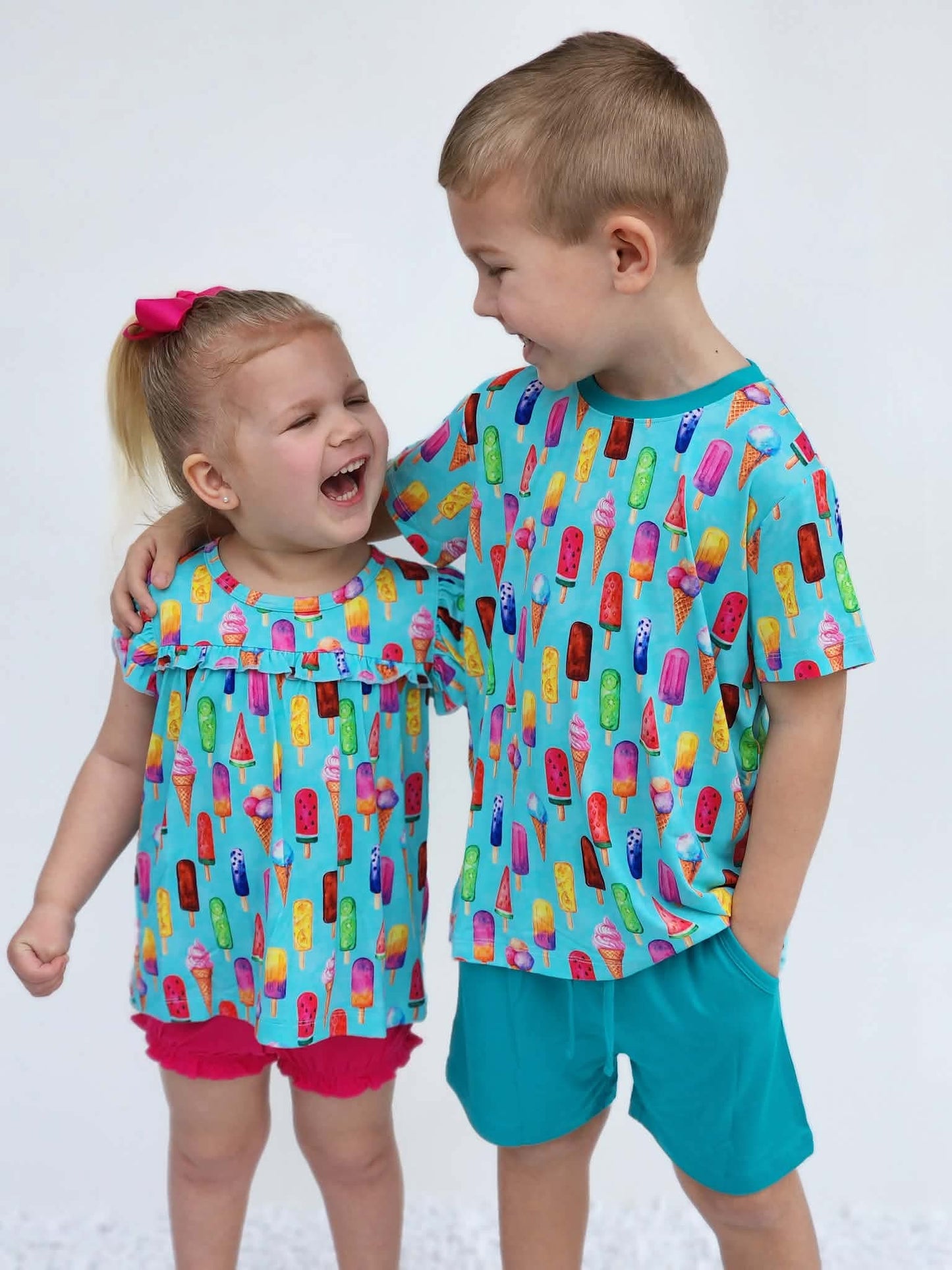 Tropic Pops Kids Tee & Short Set- Beach Vibes RTS