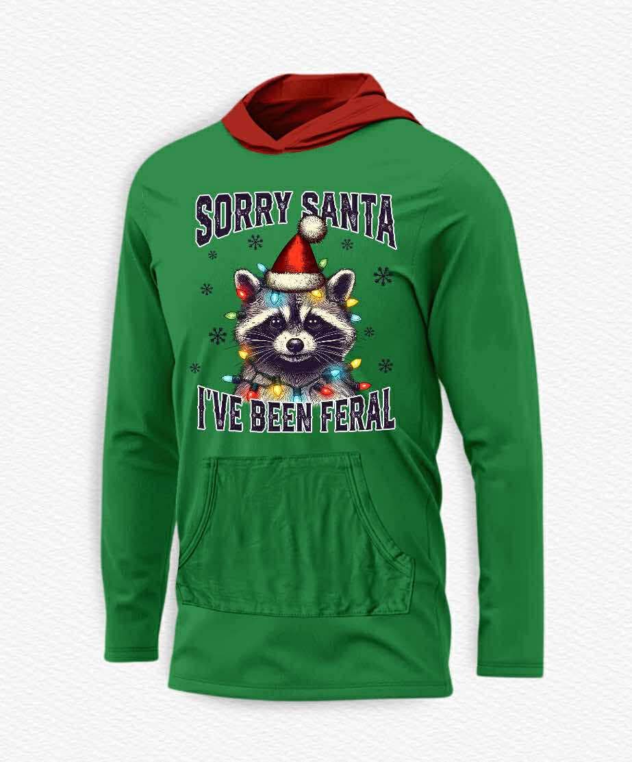 Feral Christmas Adult Hoodie- RTS
