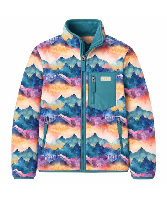 Himalayas Adult Minky Lined Zip Up Jacket- Winter Blues Pre-Order