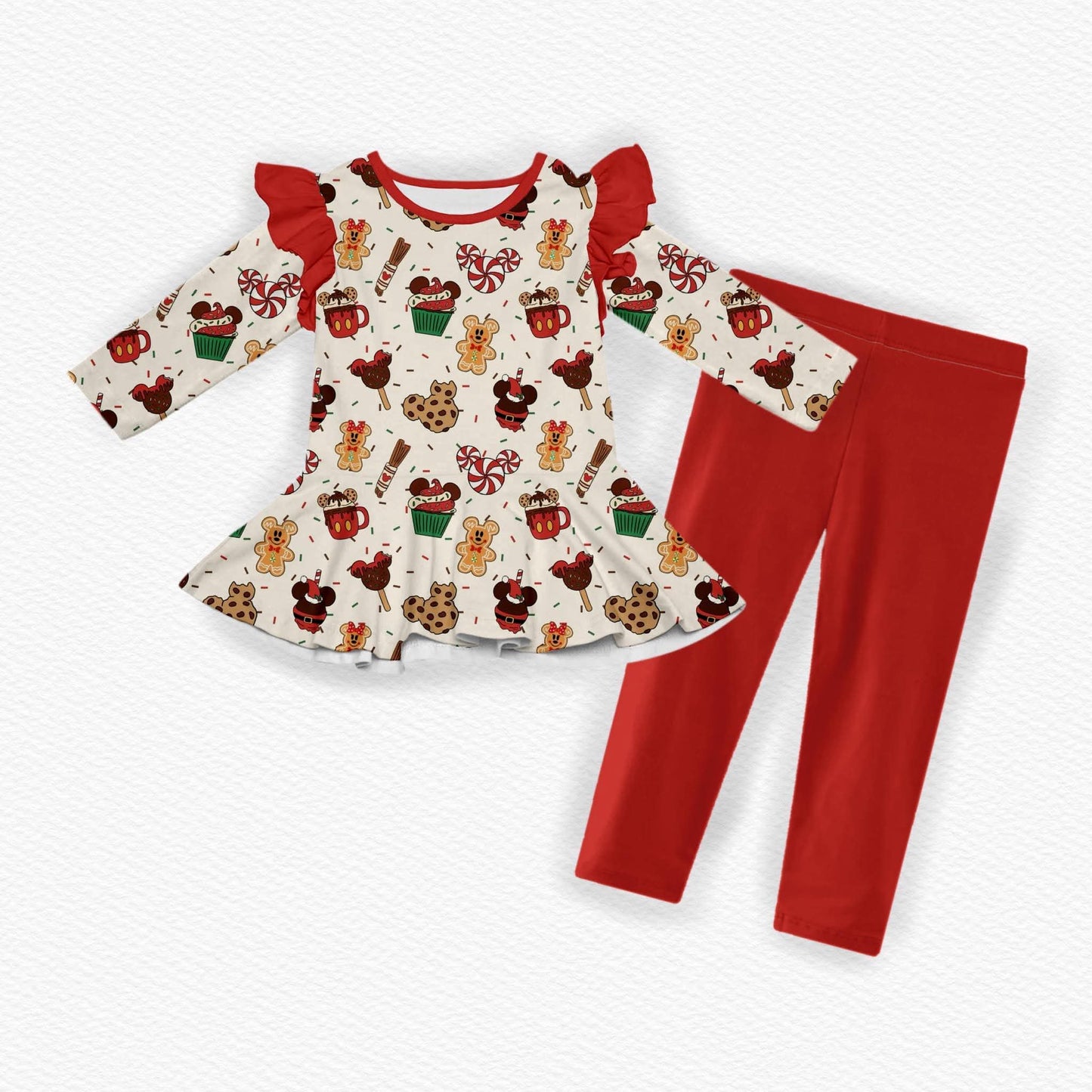 Main Street Munchies Ruffle Peplum/Legging Set- Christmas 26 Pre-Order